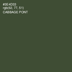 #3E4D33 - Cabbage Pont Color Image